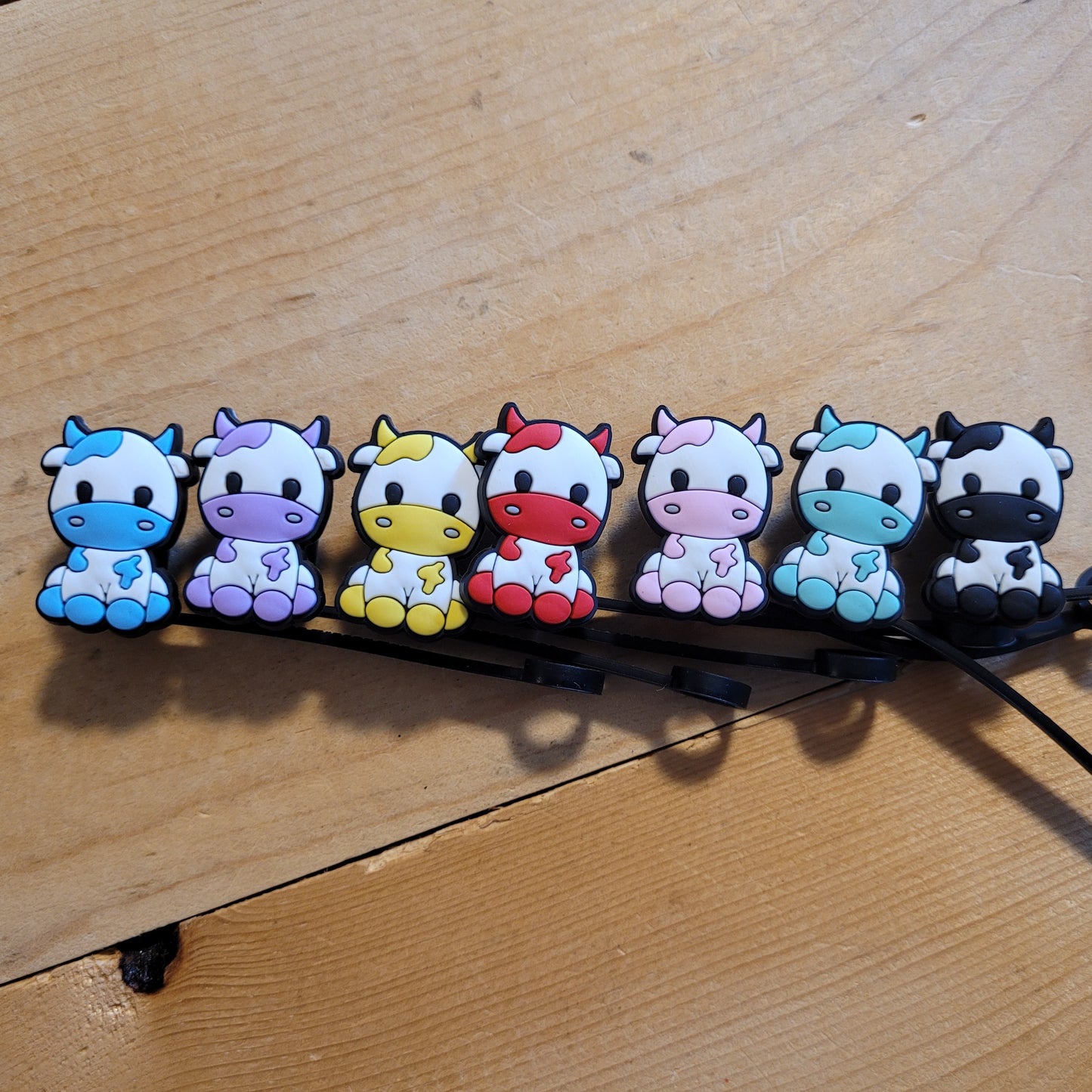Cow Straw Topper Colors