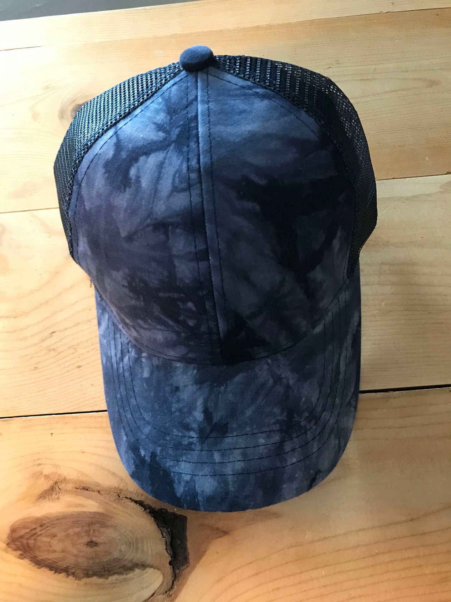 Watercolor ponytail hat