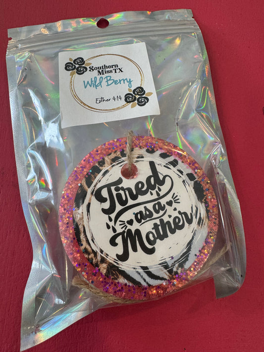 Car Freshie-Wild Berry-Tired as a mother