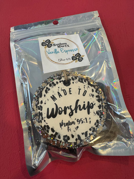 Car Freshie-Vanilla Espresso-Made to Worship