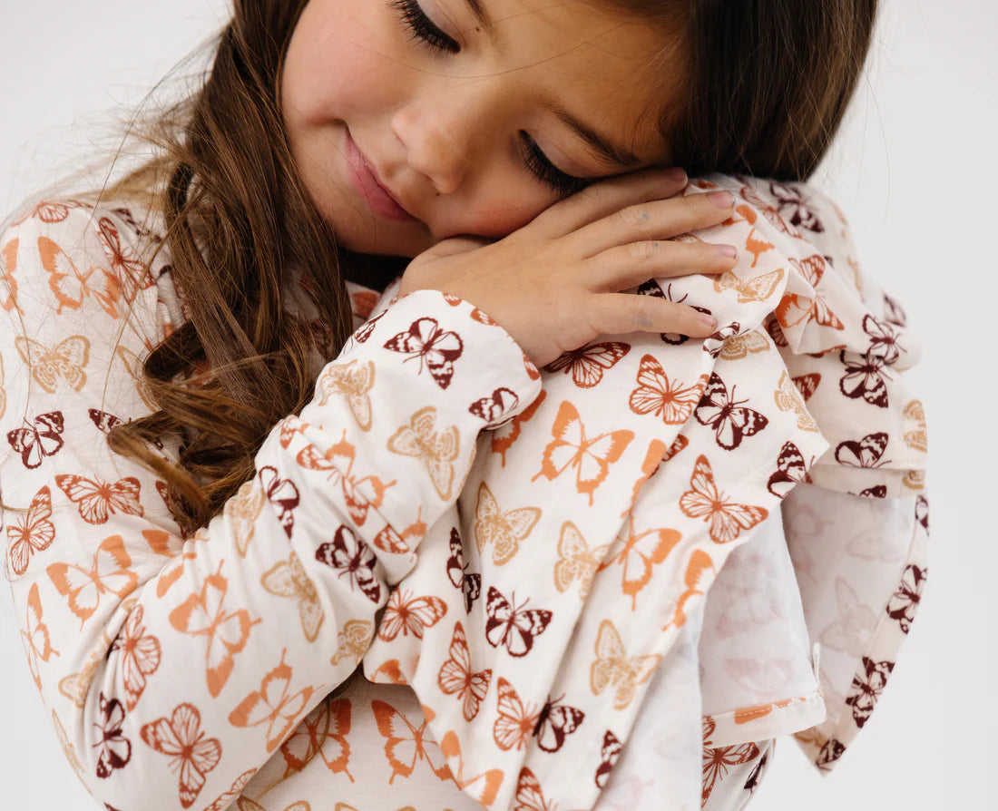 Butterfly Garden bamboo swaddle