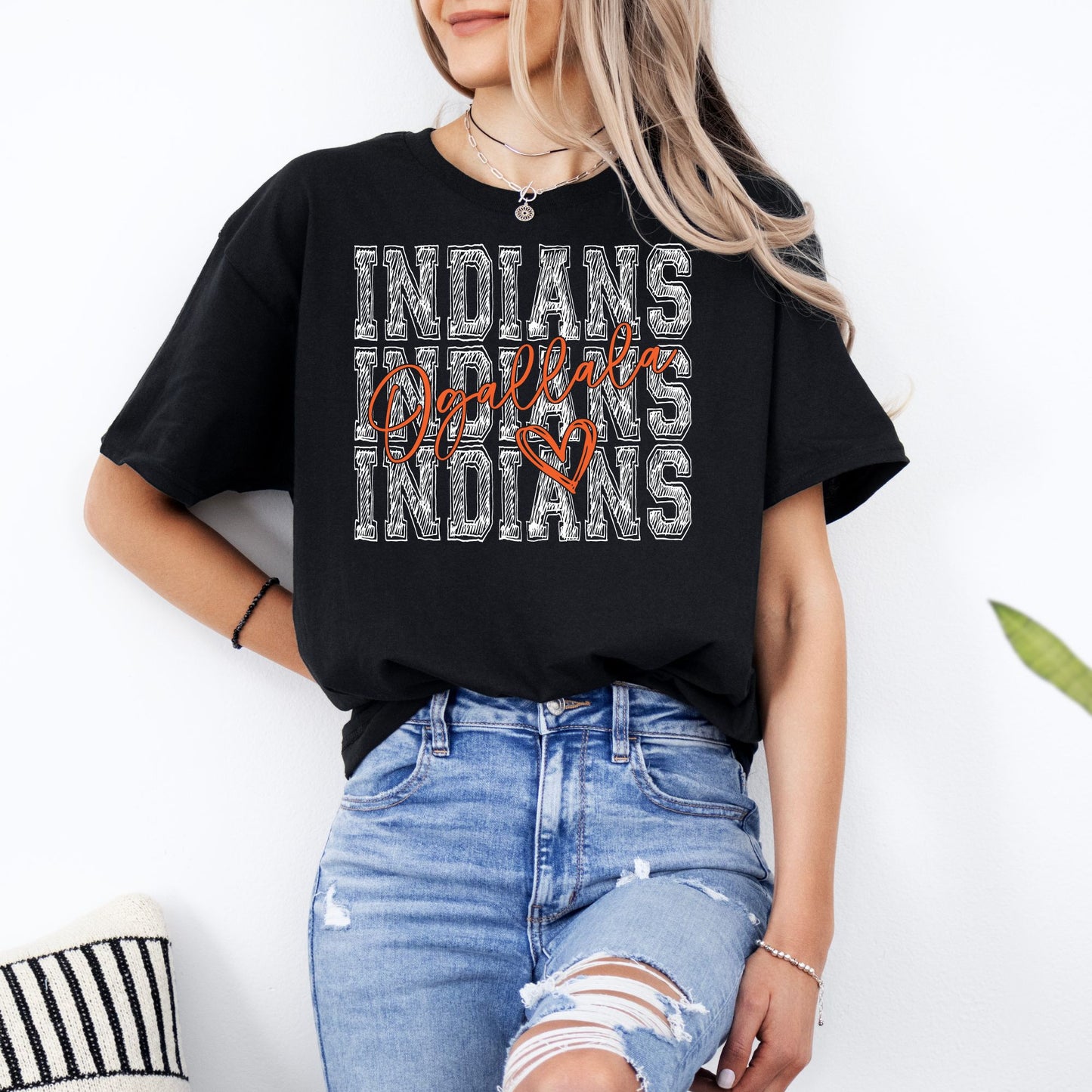 Ogallala Indians White Orange