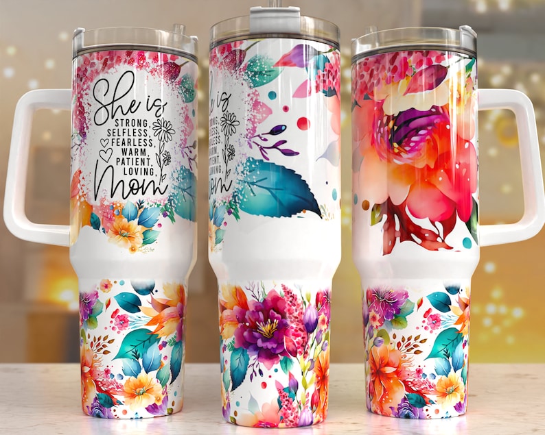 Have the Day you Deserve colorful tumbler, 40 oz metal tumbler with –  Amanda's Crafty Creations