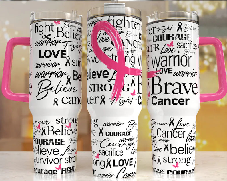 Pink Ribbon 40 oz Tumbler