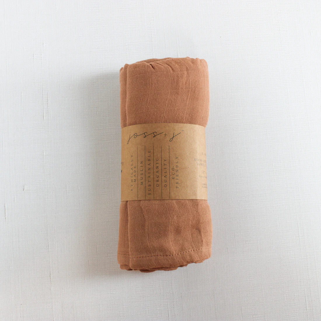 Toffee Brown muslin swaddle