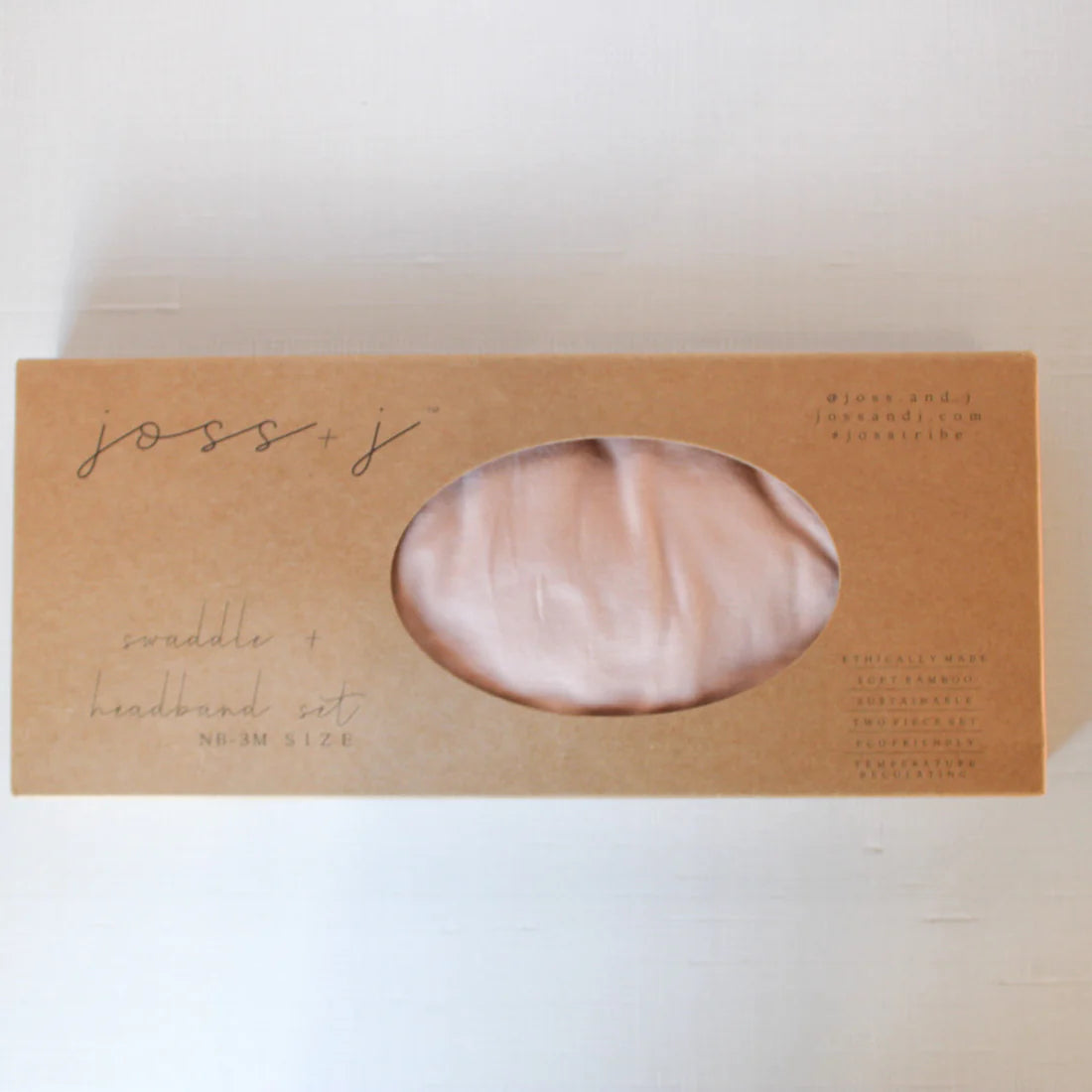 Toasted Almond bamboo headband + swaddle set