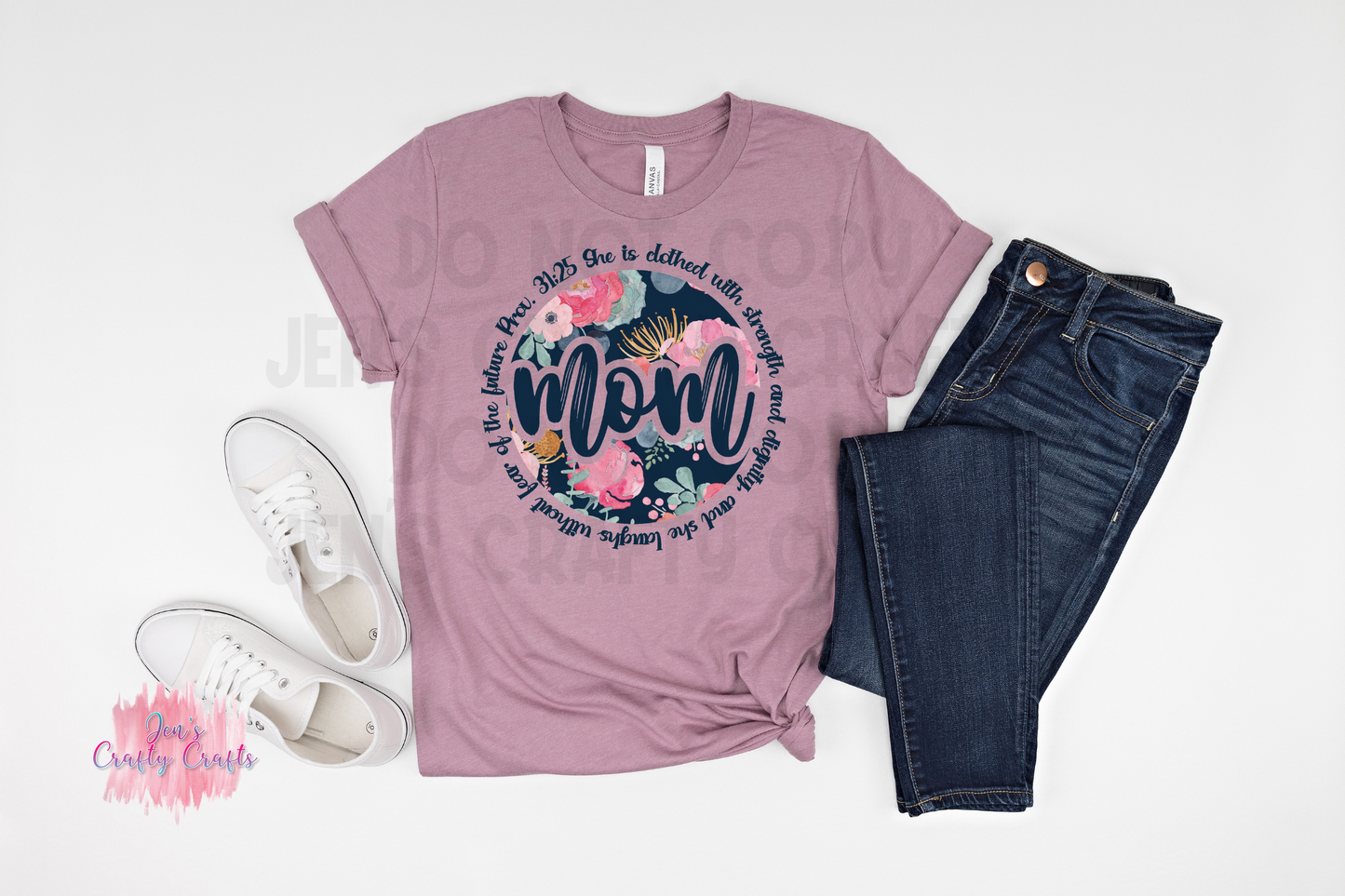 Mother's Day Floral Bible Verse Graphic Tee
