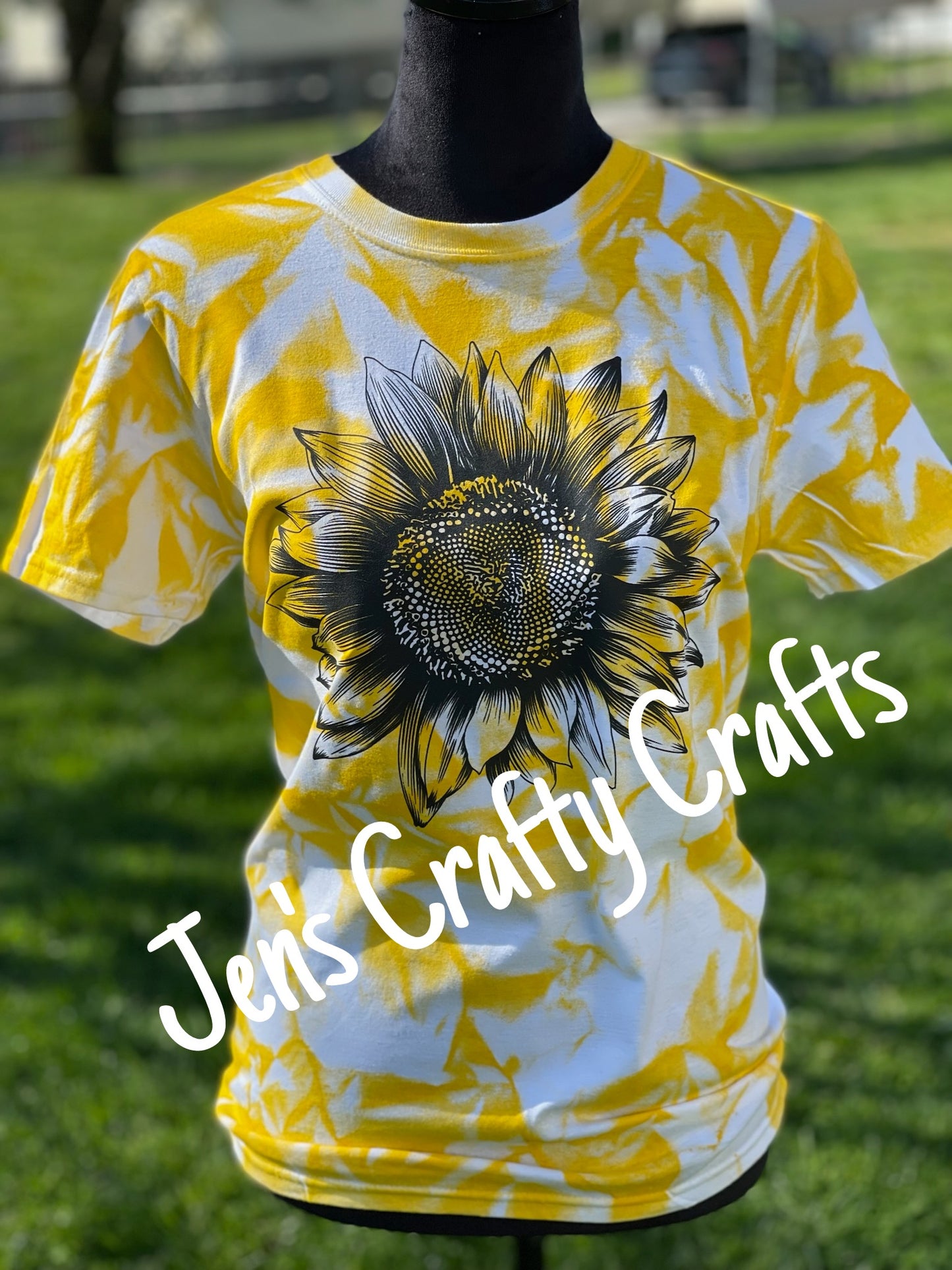 Yellow Sunflower Airbrushed tee