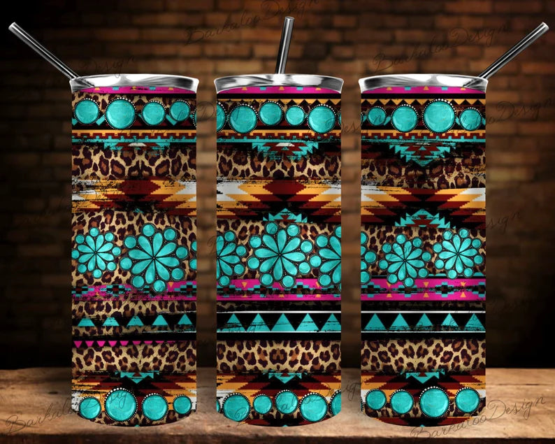 Aztec Turquoise Tumbler