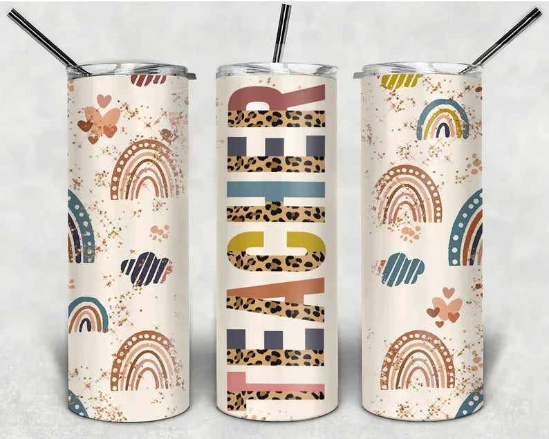 Teacher Rainbows Tumbler