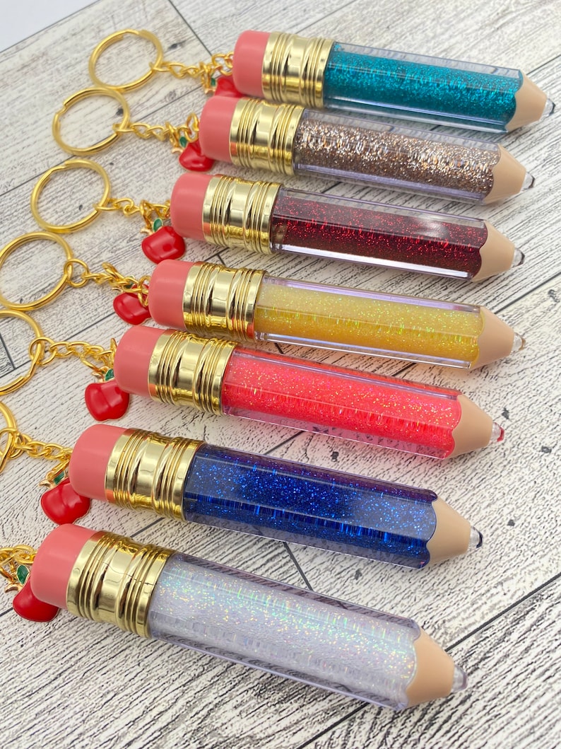 Glitter Pencil Keychain