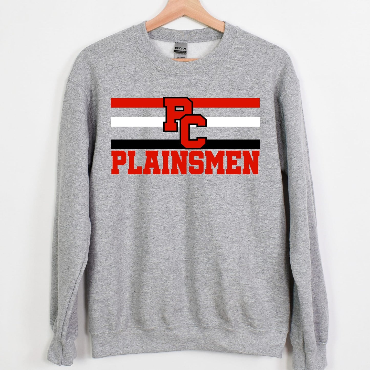 PC Plainsmen-(Lines) Grey Sweatshirt
