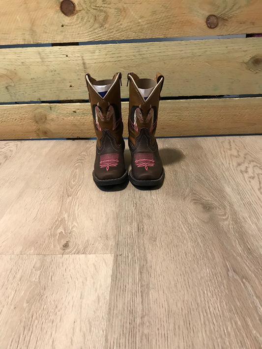 Pink horse boots