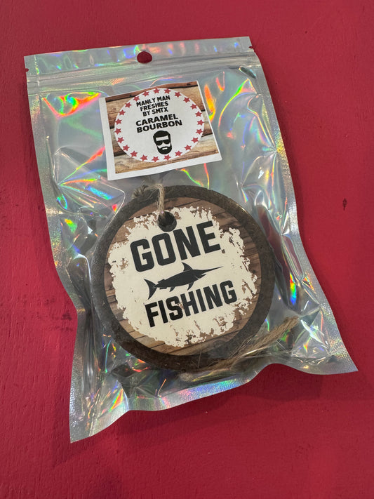 Car Freshie-Caramel Bourbon-Gone Fishing