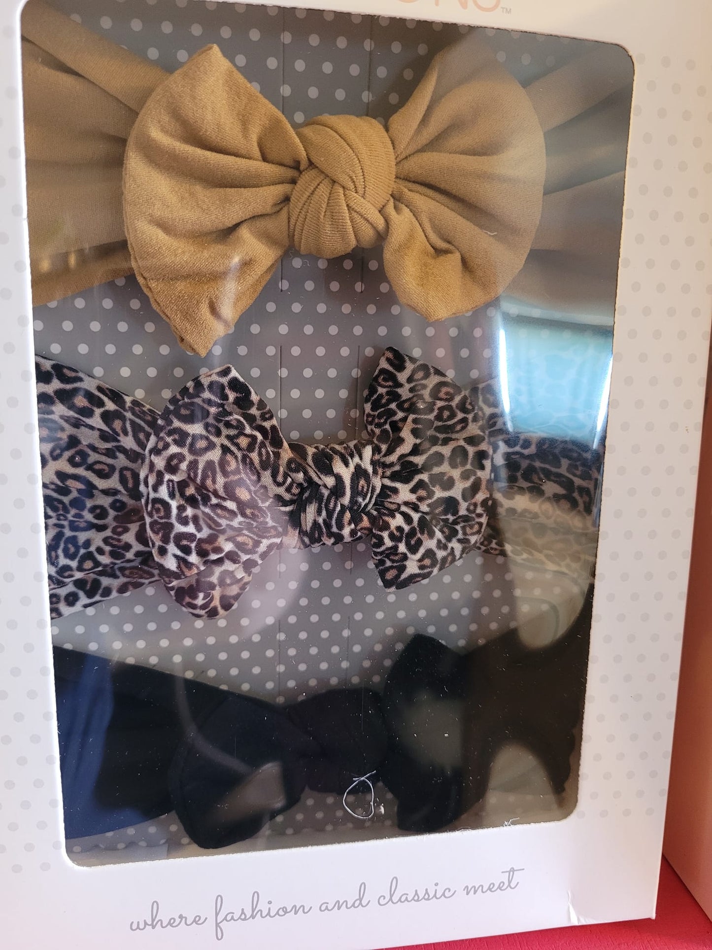 Leopard Bow Gift Set