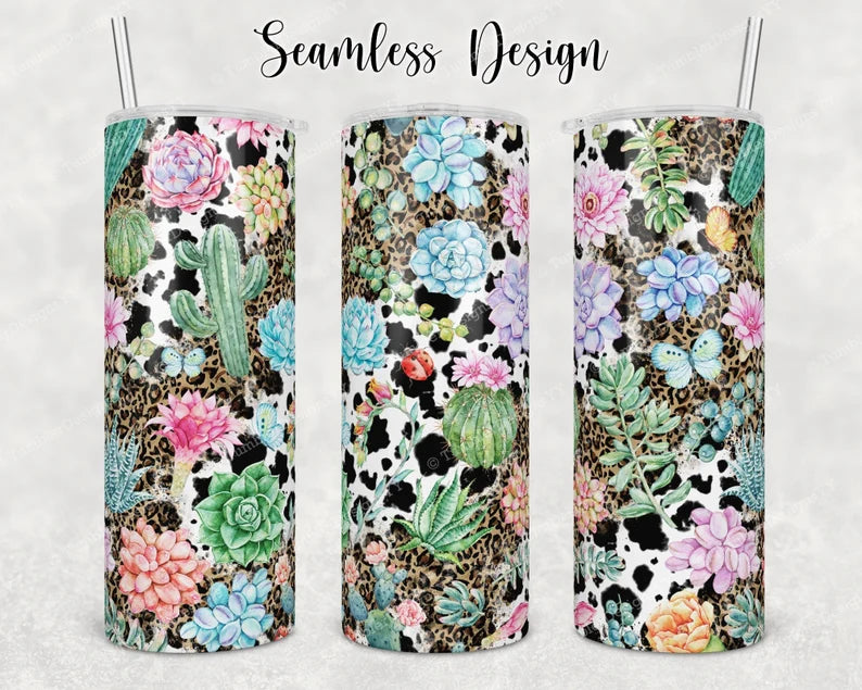 Cacti with flowers Tumbler